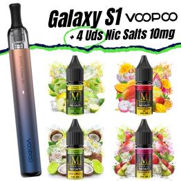 Pod Doric Galaxy S1 Voopoo (Blue Gold) + 4 uds Nic Salts 10ml 10mg