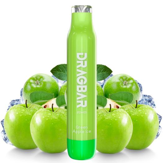 Pod Dragbar GREEN APPLE ICE 600 puffs - SEM NICOTINA