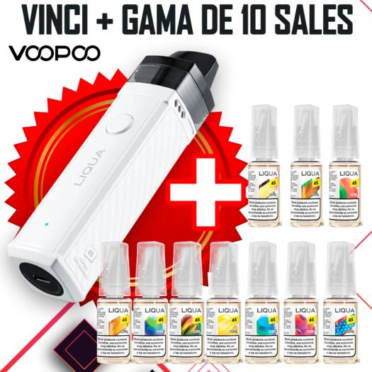 Pod VINCI VooPoo + 10 Sais de 10ml (Gama Liqua Completa) Unidades Limitadas!