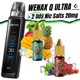 Pod Wenax Q Ultra (Black Carbon) + 2 uds Nic Salts 10ml 20mg