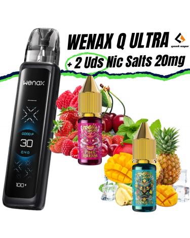 Pod Wenax Q Ultra (Black Carbon) + 2 uds NicSalts 10ml 20mg