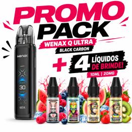 Pod Wenax Q Ultra (Carbon Black) + 4 uds Nic Salts 10ml 20mg