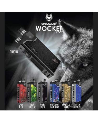 Pod Wocket 30W 1150mAh - Snowwolf - Onyx Rose (BLACK)