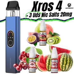 Pod XROS 4 (Blue) Vaporesso + 3 uds Nic Salts 10ml 20mg