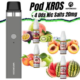 Pod XROS (GRAY) Vaporesso + 4 uds Nic Salts 10ml 20mg