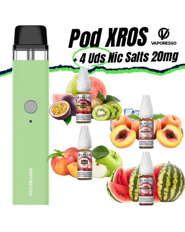 Pod XROS (GREEN) Vaporesso + 4 uds Nic Salts 10ml 20mg
