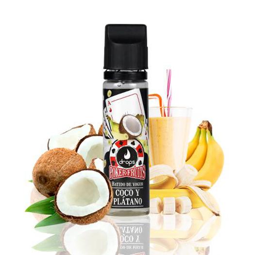 POKER FRUITS Batido de Coco Plátano【50ml】- DROPS