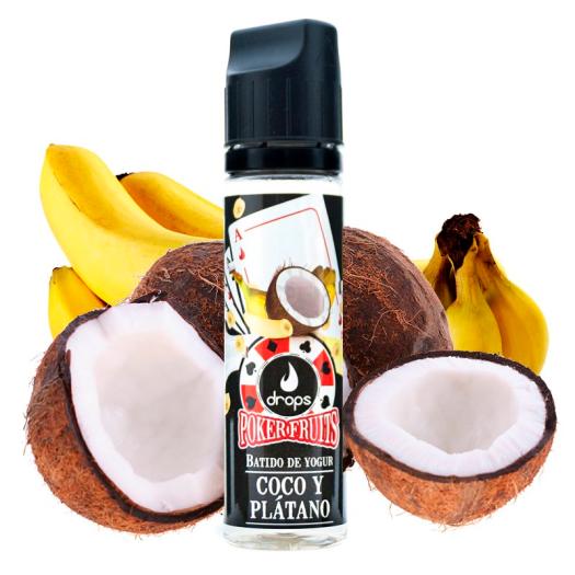 POKER FRUITS Batido de Coco Plátano【50ml】- DROPS