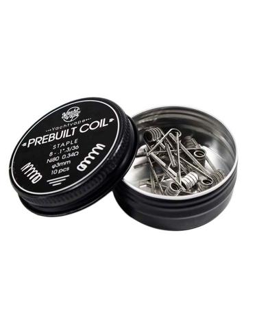 Prebuilt Coil Staple C6 - 8 - 1*3/36 - Ni80 0.34Ω 3mm (10pcs) - Yachtvape