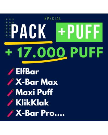 Promo Pack Descartáveis +17.000 Puffs SEM NICOTINA