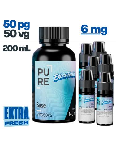 PURE Extra Fresh 200ml  | 6mg | 50/50 Base DIY Pack