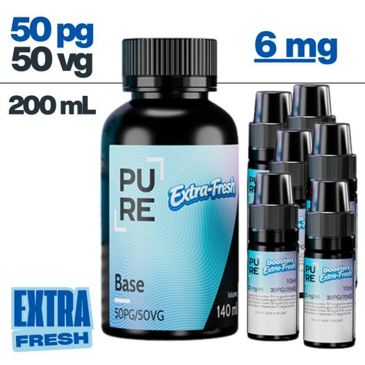 PURE Extra Fresh 200ml  | 6mg | 50/50 Base DIY Pack