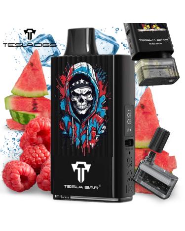 Raspberry Watermelon Ice MT 10000 Puff Tesla Bar by Teslacigs
