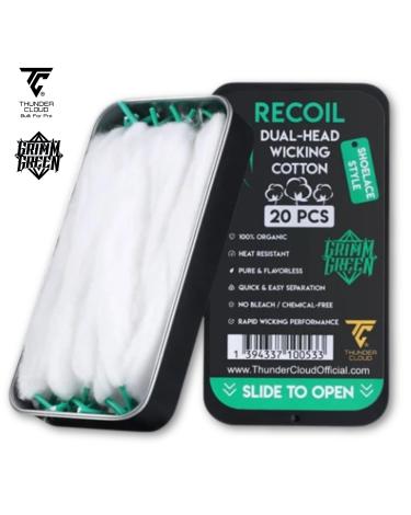 Recoil Dual Head Cotton Laces (20 uds) Thunder Cloud x Grimm Green