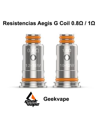 Resistencias Aegis G Coil 0.8Ω / 1Ω - Geekvape