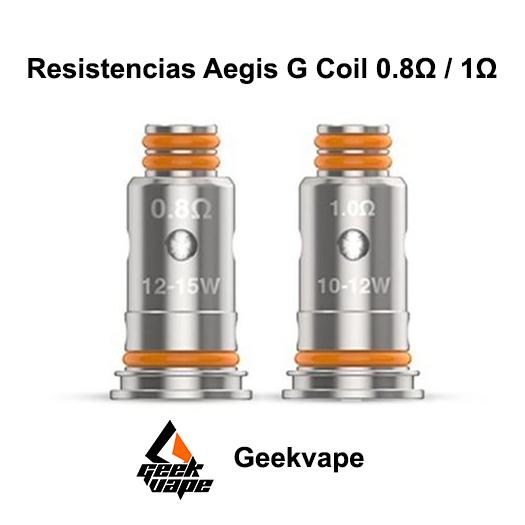 Resistencias Aegis G Coil 0.8Ω / 1Ω - Geekvape Resistencias Aegis G Coil 0.8Ω / 1Ω - Geekvape