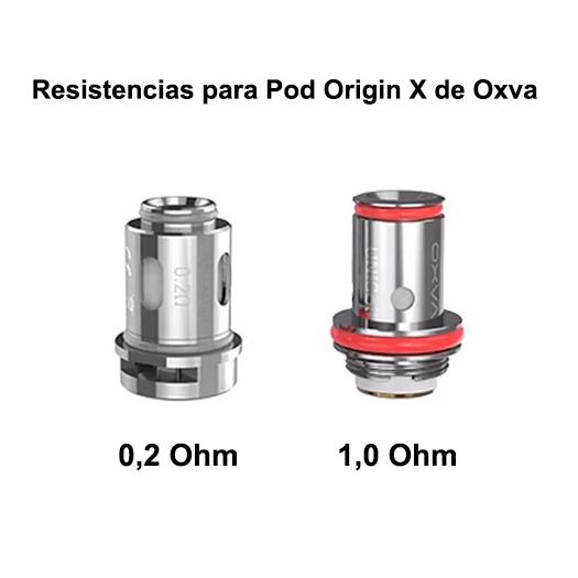 Coils UNICOIL de substituição para Pod Origin X da Oxva 0,2 ohm e 1,0 ohm