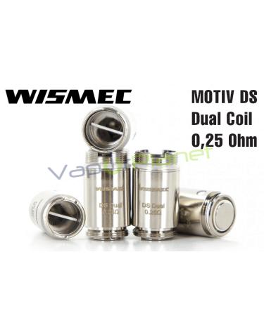 Resistências MOTIV DS Dual Coil 0,25 Ohm – Wismec Coil