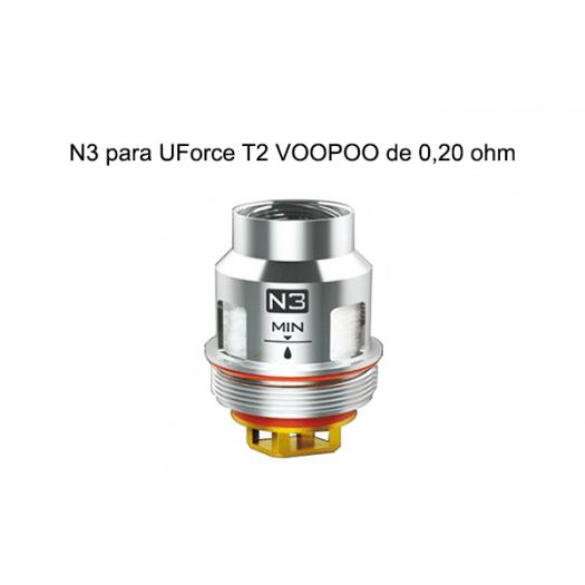 Resistências N3 para UForce T2 VOOPOO de 0,20 ohm – Voopoo Coil Resistências N3 para UForce T2 VOOPOO de 0,20 ohm – Voopoo Coil