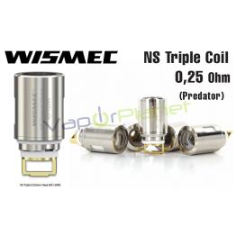 Resistências NS Triple Coil 0,25 Ohm ( Predator ) – Wismec Coil