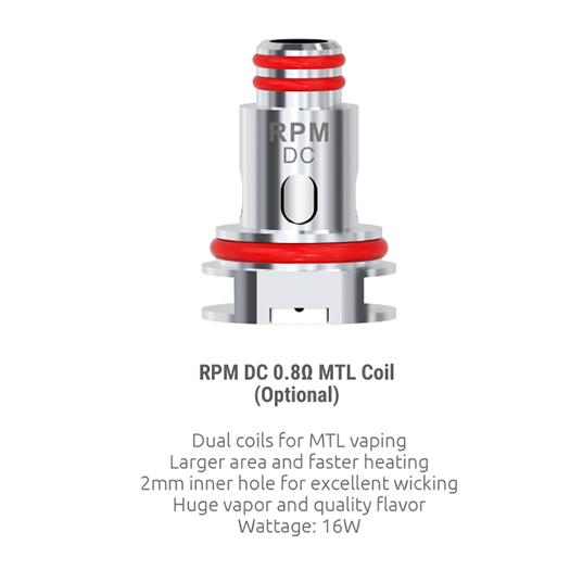 Resistores RPM DC 0,8Ω MTL - Smok