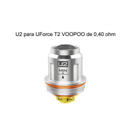Resistências U2 para UForce T2 VOOPOO de 0,40 ohm – Voopoo Coil