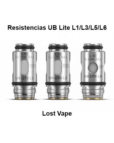 Resistencias UB Lite L1/L3/L5/L6 - Lost Vape