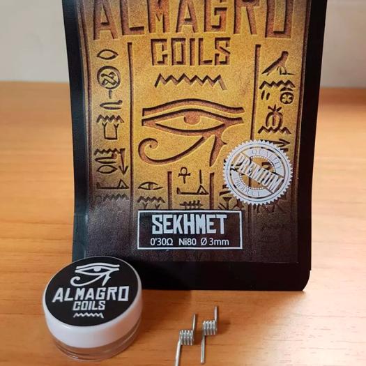 SEKHMET - Single coil 0.30Ω Ni80 ⵁ3mm 4.5 vueltas ALMAGRO Coils