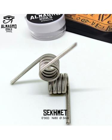 SEKHMET - Single coil 0.30Ω Ni80 ⵁ3mm 4.5 vueltas ALMAGRO Coils