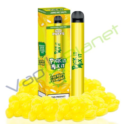 SHERBET LEMON Pick It Mix It 20mg Salt - Descartável