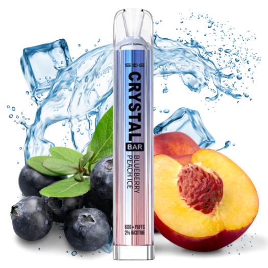 Ske Descartável Crystal Bar BLUEBERRY PEACH ICE 20mg