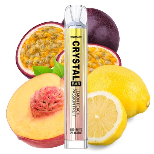 Ske Descartável Crystal Bar LEMON PEACH PASSION 20mg