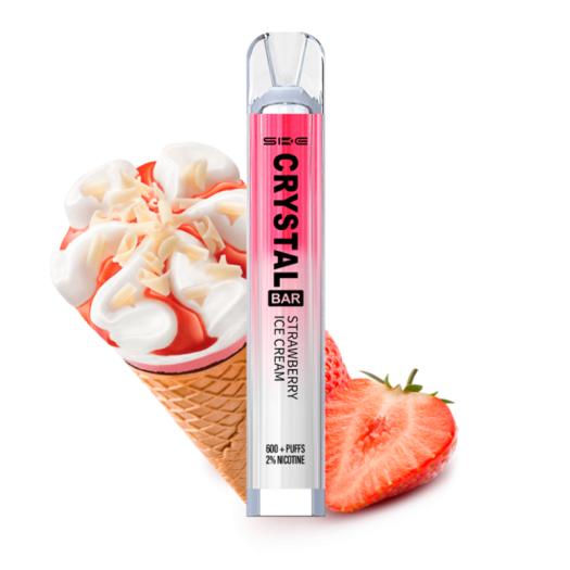 Ske Descartável Crystal Bar Strawberry ice Cream 20mg