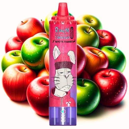 Sour Apple - Tornado White Rabbit by RandM - Descartável 15.000 puff