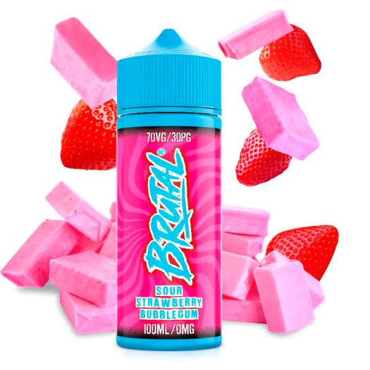 → SOUR STRAWBERRY BUBBLEGUM  - BRUTAL by Just Juice 100ml + Nicokit Gratis