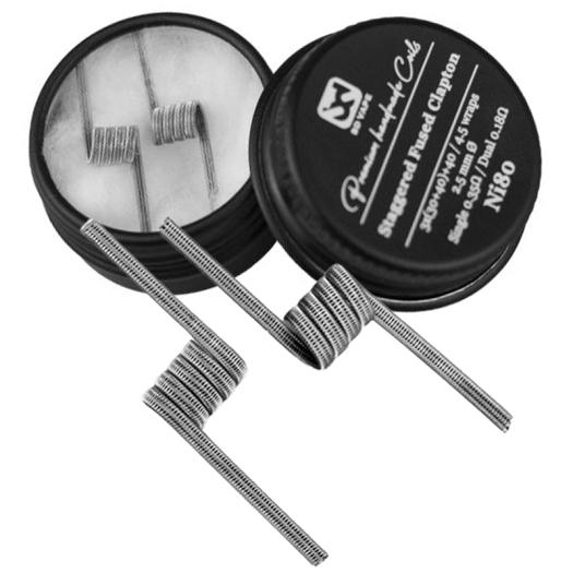 Staggered Fused Clapton Ni80 0.35Ω Handmade (2pcs) - BD Vape