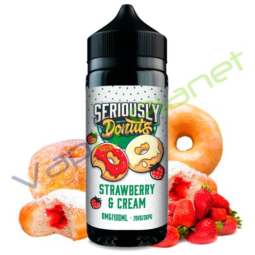STRAWBERRIES and CREAM Seriously Donuts 100ml + 2 Nicokits Gratis