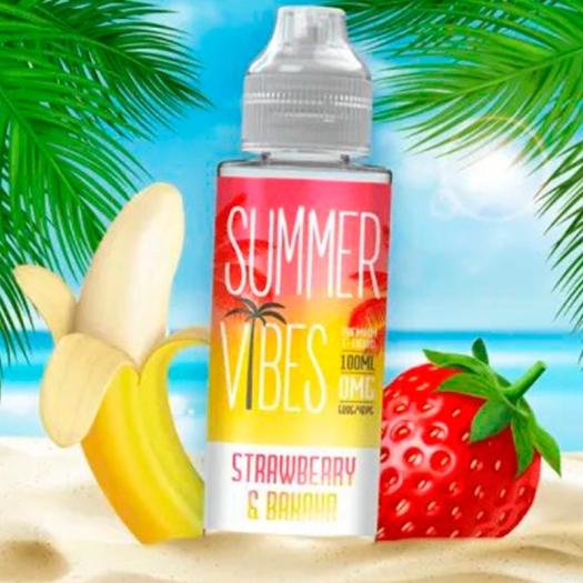 STRAWBERRY AND BANANA Summer Vibes 100ml + Nicokits