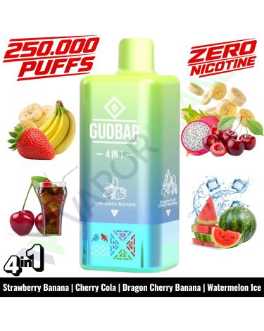 STRAWBERRY BANANA Descartável 4in1 | 250.000 Puff | GUDBAR V2 (SEM NICOTINA)