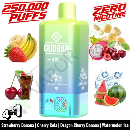 STRAWBERRY BANANA Descartável 4in1 | 250.000 Puff | GUDBAR V2 (SEM NICOTINA)