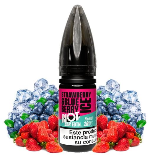 STRAWBERRY BLUEBERRY ICE - Riot Squad Bar EDTN 10 ml - 10 mg y 20 mg - Líquido con SAIS DE NICOTINA