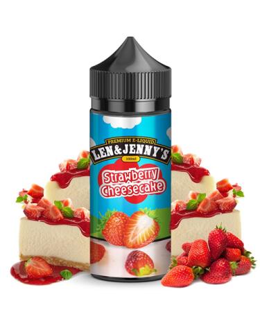 Strawberry Cheesecake 100ml + Nicokits Gratis - Len & Jenny's