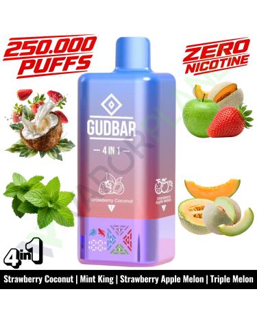 STRAWBERRY COCONUT Descartável 4in1 | 250.000 Puff | GUDBAR V2 (SEM NICOTINA)