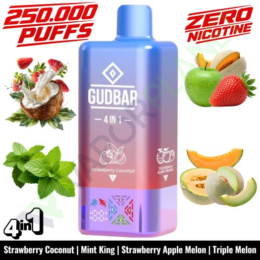STRAWBERRY COCONUT Descartável 4in1 | 250.000 Puff | GUDBAR V2 (SEM NICOTINA)