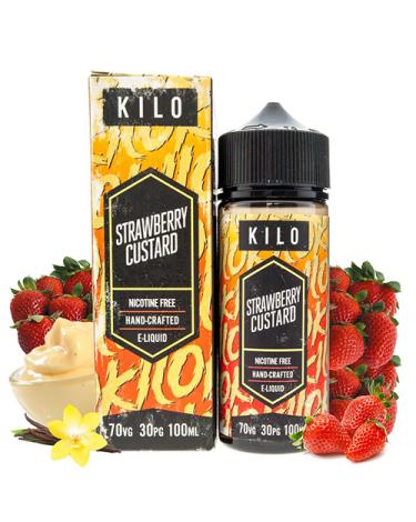 STRAWBERRY CUSTARD – Kilo E-liquids V2 – 100ml + Nicokits Gratis