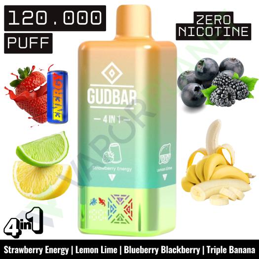 STRAWBERRY ENERGY Descartável 4in1 | 120.000 Puff | GUDBAR (SEM NICOTINA)