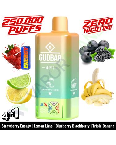 STRAWBERRY ENERGY Descartável 4in1 | 250.000 Puff | GUDBAR V2 (SEM NICOTINA)