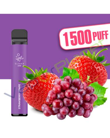 STRAWBERRY GRAPE Elf Bar 1500 4,8ml Pod System - Descartável - SEM NICOTINA