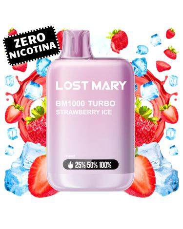 Strawberry Ice BM1000 Turbo Lost Mary by ElfBar | SEM NICOTINA |