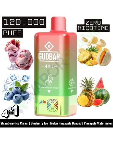 STRAWBERRY ICE CREAM Descartável 4in1 | 120.000 Puff | GUDBAR (SEM NICOTINA)